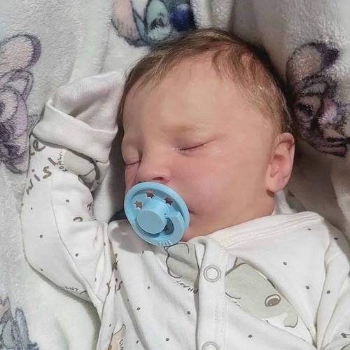 POPS by Granny P Blue Hearts Reborn Reversible Magnet Dummy / Pacifier — image 7
