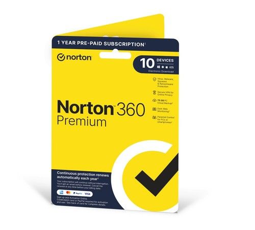 Norton 360 Antivirus 2026 Standard Deluxe Premium 1, 3, 5, 10PC 1 Year  BY EMAIL