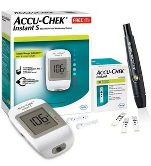 UK New Accu-Chek Instant S Blood Glucose Sugar Testing Kit With 10 FREE Strips