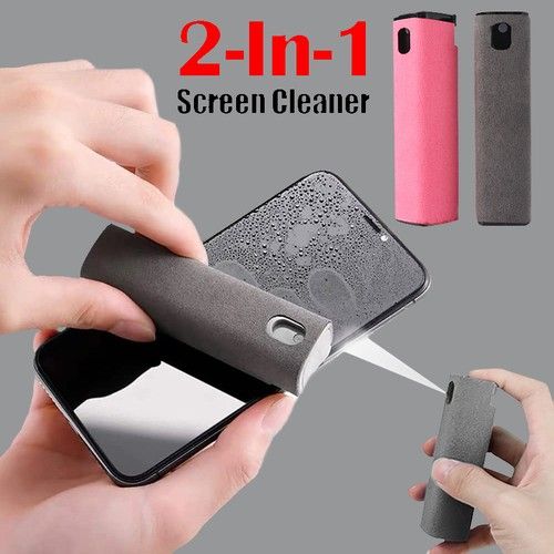 Phone Screen Cleaner Spray Bottle Microfibre Wipe All in One Cleaner