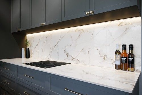 SALE* GREY AMBER MARBLE Compact Laminate Kitchen Worktop  6-12mm Not Chipboard