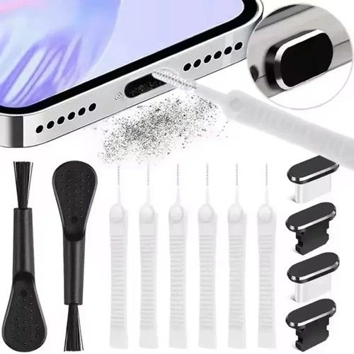 Mobile Phone Charging Port Cleaning Kit Dust Cleaner Brush for Smartphone