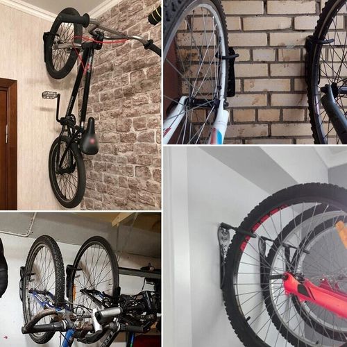 Steel Wall Mount Bike Hooks Heavy Duty Garage Shed Space Saving Bicycle Holder — image 6