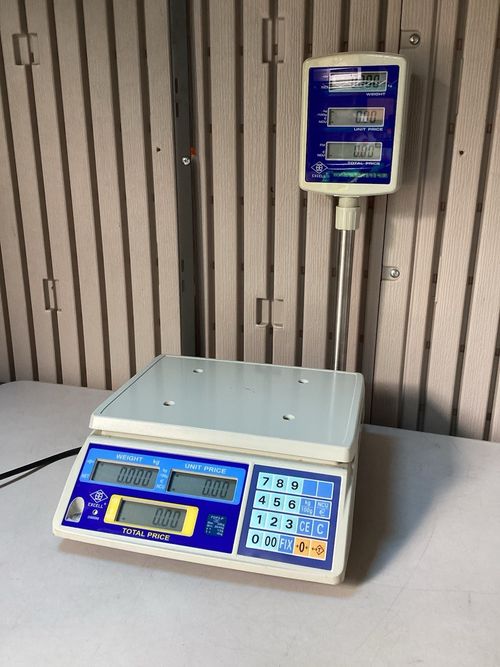 Excell FD3-P Flat Plate Weighing Scale & Pole Display -Missing Metal Plate Cover — image 8