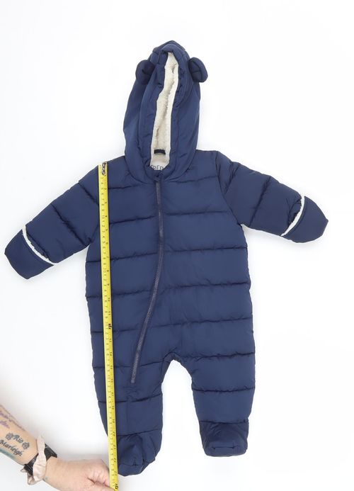 Fred & Flo Unisex Baby & Toddler Puffer Jacket Snowsuit Size 3-6 Months Blue — image 5