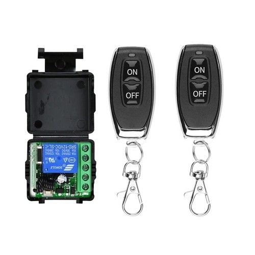 2x 12V Relay Wireless RF Garage Door Remote Control Switch Transmitter Receiver