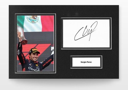 Sergio Perez Hand-Signed 12x8 Photo Display Red Bull Memorabilia Formula F1 COA