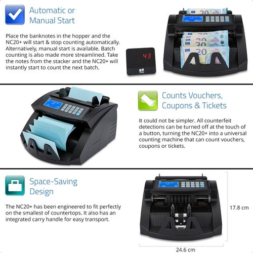 Note Counter Machine Money Currency Banknote Counting Detector Cash Bill ZZap — image 7