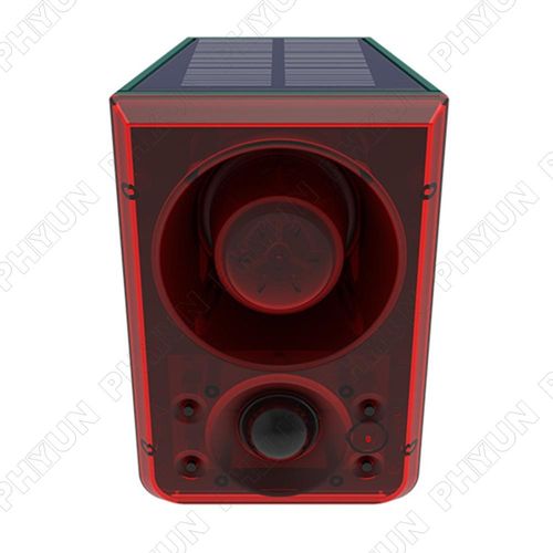 Solar Motion Sensor Alarm Outdoor Security Siren Warning Light +Remote Control — image 2