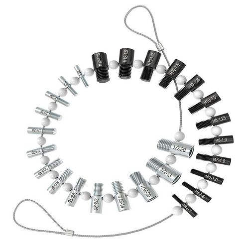 Nut and Bolt Thread Checker (Inch & Metric) Set Nut Bolt Thread Detection Tools — image 2