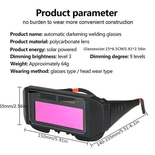 Auto Darkening Welding Mask Helmet Goggles Automatic Dimming Welder Glasses — image 6