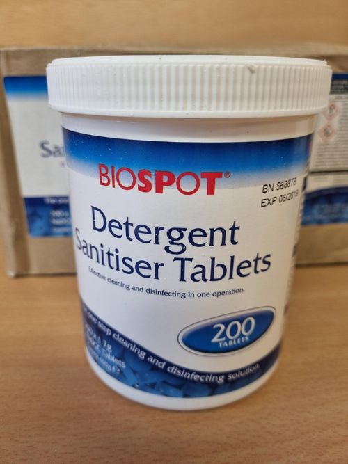 Biospot Detergent Sanitiser Tablets Pack of 6 x 200 *Exp 2019* — image 2