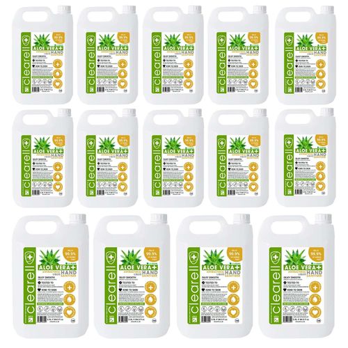 Clearell ALOE VERA Hand Sanitiser LIQUID 5 Litres Kills 99.9% Alcohol Free 5L — image 7