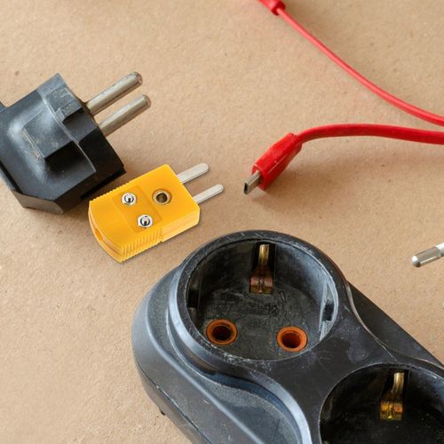 6Pcs Durable ABS Thermocouple Plug Connector K Type Yellow Wire Adapter — image 6