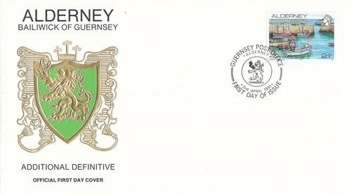 21p GB Alderney Definitive FDC 1991 (152047)