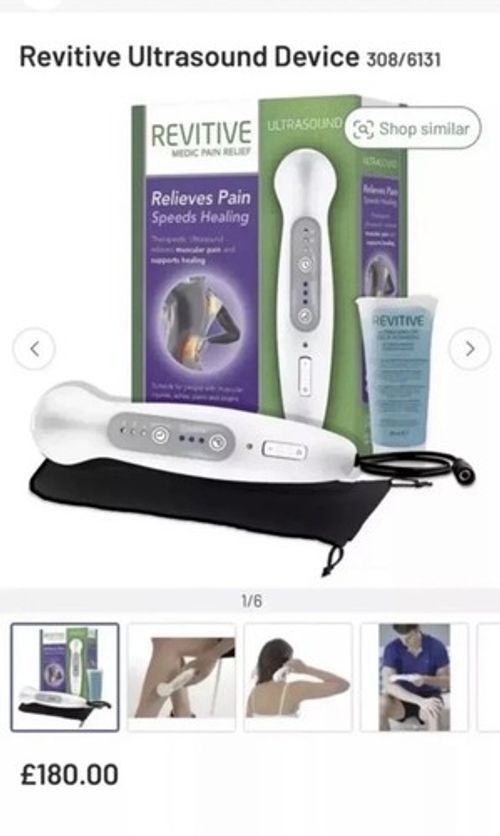 REVITIVE Personal Ultrasound Therapy Relieves Pains & Aches Relief RRP £180 NEW!