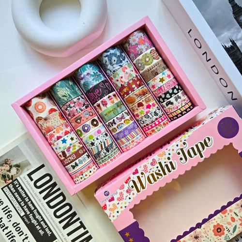 Share Mine Washi Tape Set 50pcs Multicolour Floral Flowers & Plants