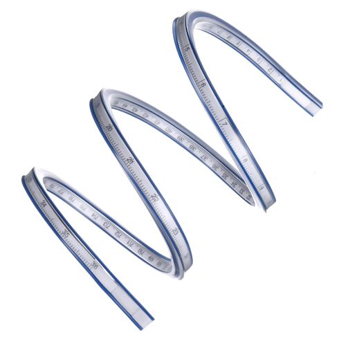 Flexible Ruler 36 Inch 90cm Curve Ruler for Engineering Drawing Blue — image 3