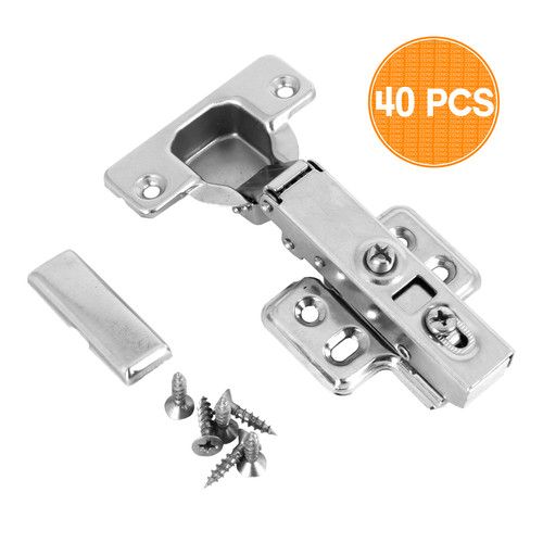 STRONG METAL FULL OVERLAY 35mm SOFT CLOSE HINGES KITCHEN CABINET CUPBOARD DOOR