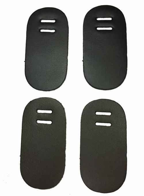 Genuine Kent And Masters Saddle Leather Buckle Guards 1 Pair Brown Or Black DIY — image 1