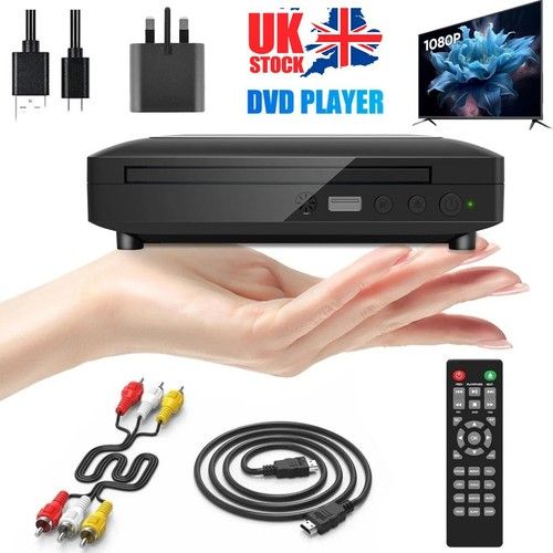 Multi Function DVD Player TV All Region Free Mini DVD Play USB & Remotes Control
