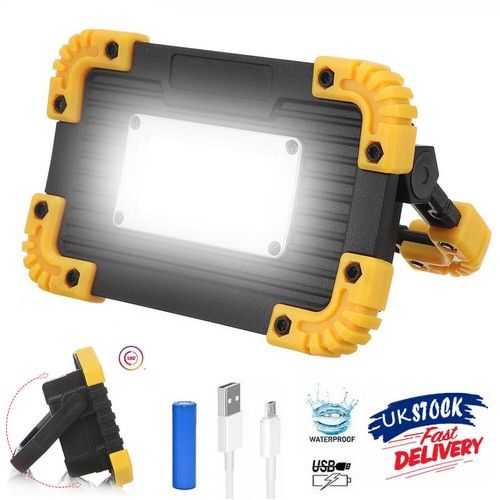 2X LED Work Light Floodlight Lamp USB Rechargeable Camping Night Light Portable