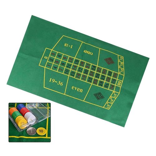 16 Inch/40cm Roulette Wheel Set Including Felt,  Chips, Cards & Rake — image 7