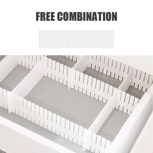 24PCS DIY Drawer Divider Household Storage Organizer Adjustable Draw Separators — image 5