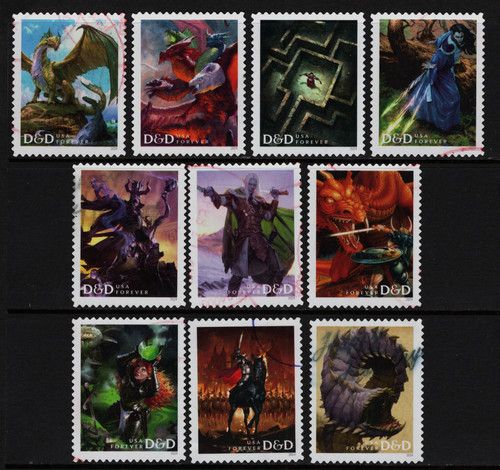 OFF paper #5909-18 Dungeons & Dragons (used set of 10) Forever 2024 – f411