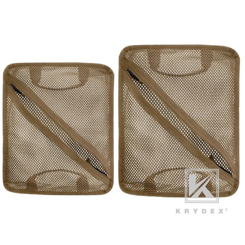 KRYDEX Tactical Mesh Pouch Set Modular Storage Organizer Pockets Coyote Brown — image 7
