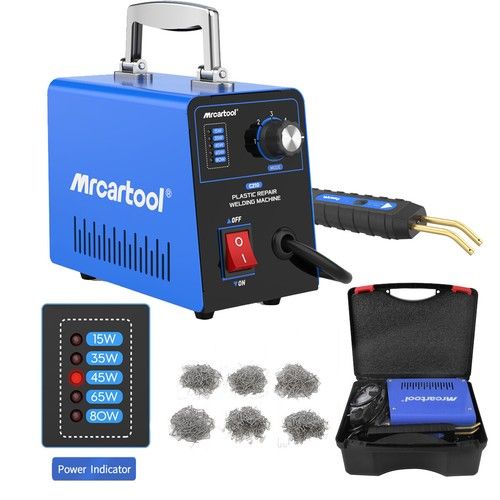 Hot Stapler Plastic Welding Welder Car Bumper Fender Repair Kit w/600 Staples