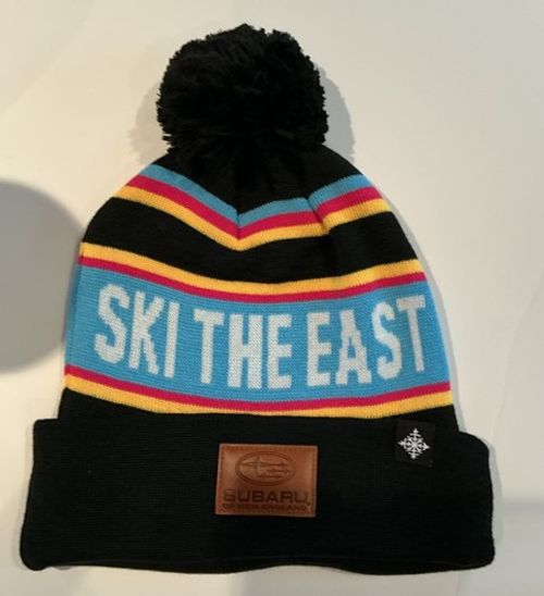 Ski The East Subaru Black Pom-Pom Beanie Hat