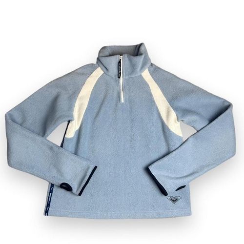 Quiksilver Roxy Polartec Fleece Quarter-Zip Pullover Ice Blue Size S — image 1