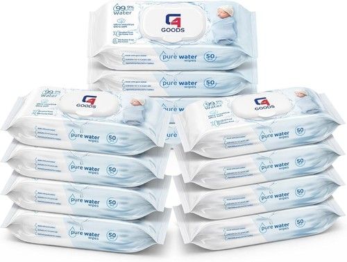 Water Baby Wipes, with 99.9% water wet wipes effective cleaning on delicate baby
