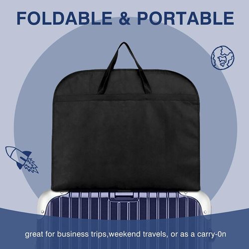 2 Travel Garment Carrier Bag Suit Coat Clothes Dress Cover Protector Storage Bag — image 5