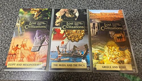 Reader's Digest Video Lost Civilizations 3-VHS Box Set PAL (Greece/Rome/Egypt)