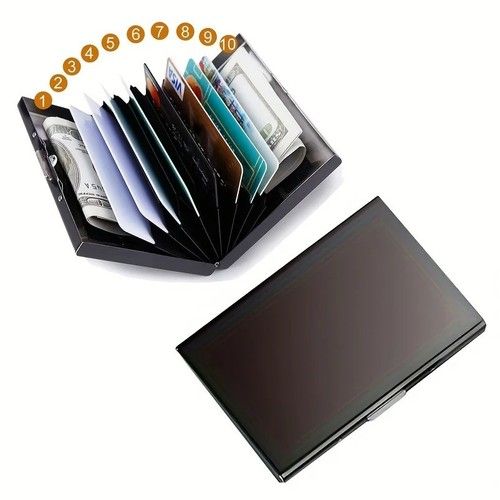 RFID Blocking Metal Credit Card Holder Wallet Stainless Steel Slim Men Women