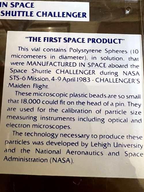 NASA SPACE SHUTTLE CHALLENGER MADE ABOARD POLYSTYRENE SPHERES LTD EDITION — image 7