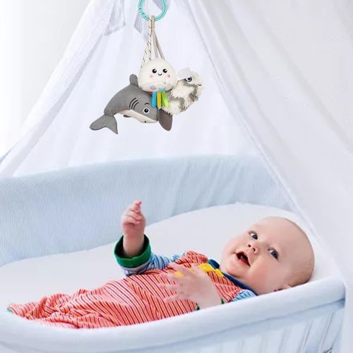 Baby Sensory Rattle Toys 0-6 Months Stroller Plush Hanging Teethers Ring Gift UK — image 2