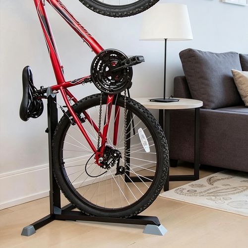Bike Stand Vertical Portable Space-Saving Bicycle Rack Storage Adjustable Height — image 3