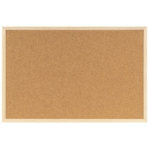 Cork Board Pin Message Notice Board Wooden Frame Office Memo School Pinboard 