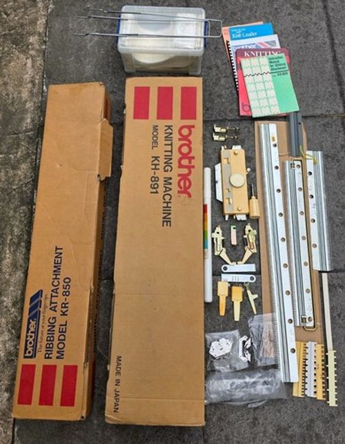 Brother KR-850 Ribbing Attachment & KH-891 Knitting Machine Parts, SOLD AS SEEN