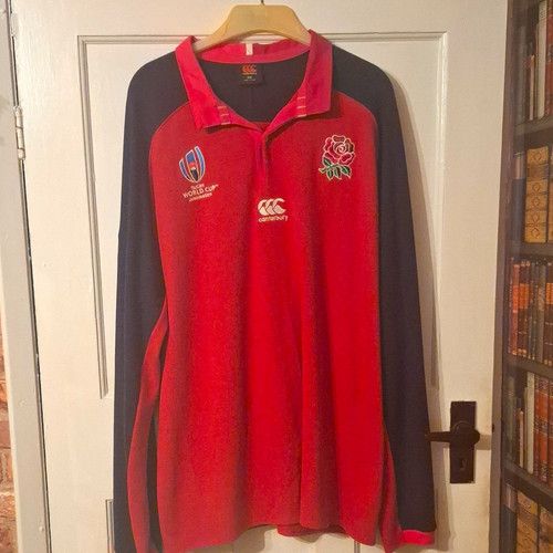 Canterbury England Rugby World Cup Japan 2003. Long Sleeve Shirt Red 2XL