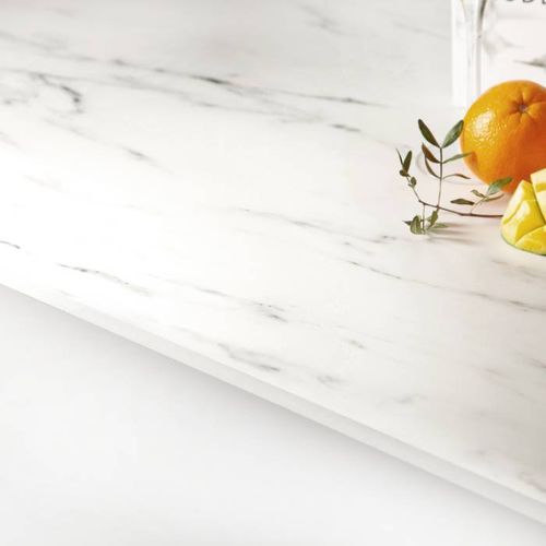 Solid White Marble Compact Laminate Ultra Thin 12mm Slimline Kitchen Worktops — image 2
