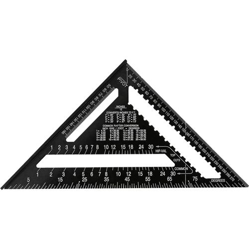 12 inch Roofing Speed Square Aluminium Rafter Angle Measuring Triangle Guide — image 3
