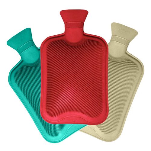 3Pcs Hot Water Bottles 2 Litre Capacity Large Hot Water Natural Rubber Bottle