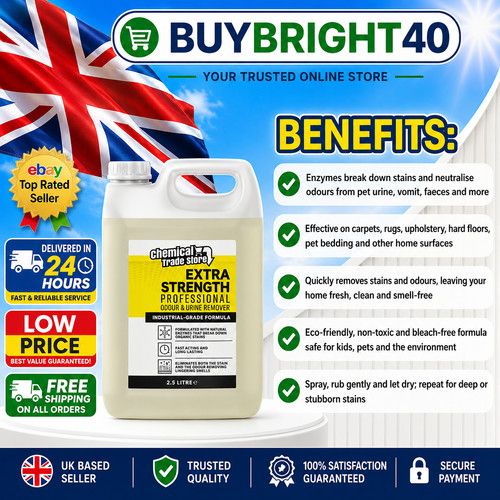 Enzyme Odour & Urine Remover 2.5L Pet Stain Cleaner Dog Cat Urine Smell Eliminat