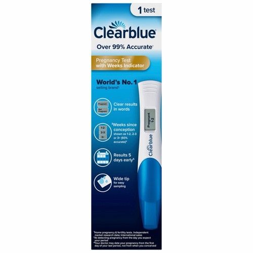 Clearblue Digital Pregnancy Test Weeks Indicator 1 Test Sealed Exp 07/2028