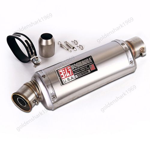 Slip-on 51mm 2" Universal Motorcycle Exhaust Tips Muffler Pipe Tail Escape Steel — image 7