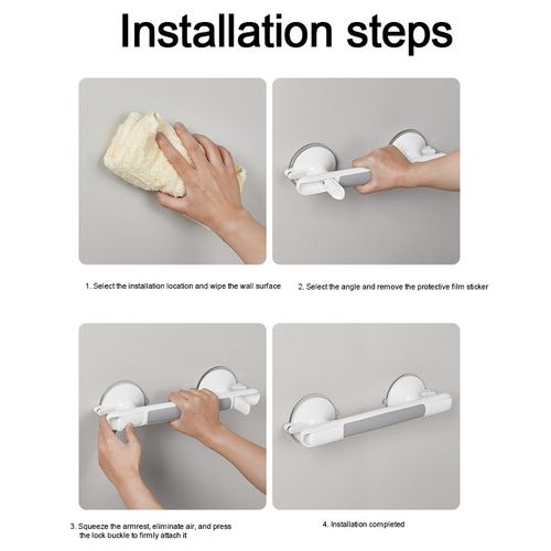 Suction Grab Rail Bar Safe Handle Handrail Disability Bath Shower Safety Support — image 5